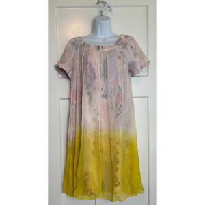 Anthropologie HD in‎ Paris Dipped Chroma Swing Dress Size 2 Floral